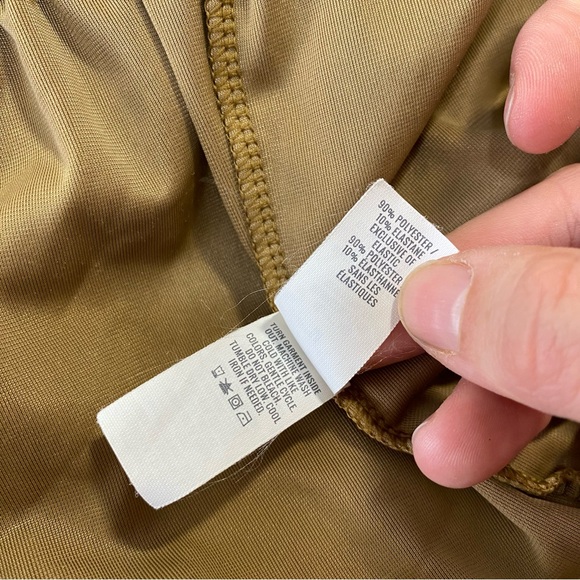 Aerie Velvet Tiered Mini Skirt Gold Medium by American Eagle Velour Golden M Y2K - Picture 6 of 8